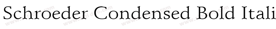 Schroeder Condensed Bold Italic字体转换